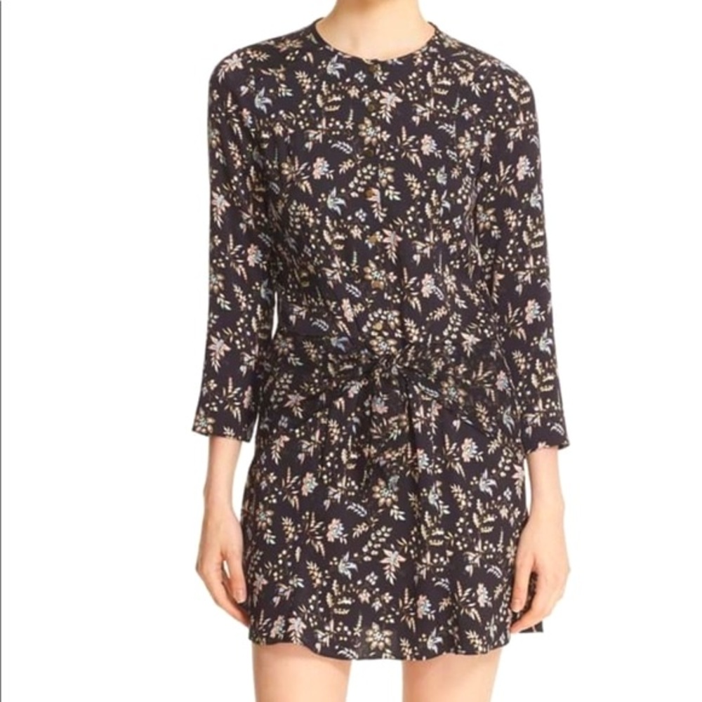 Veronica Beard Black Floral Mini Dress